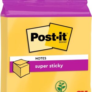 post it super sticky cubo de 270 notas adhesivas reposicionables forma cuadrada 76x76mm color amarillo
