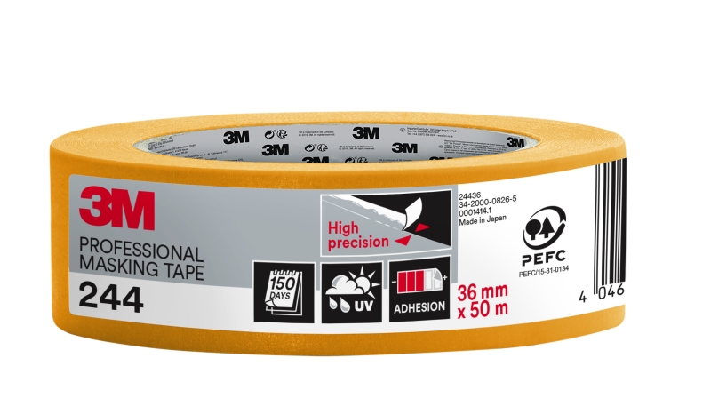 3m cinta de enmascarar profesional multisuperficie 36mm x 50m 100% pefc color naranja