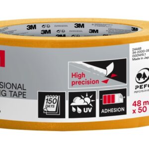 3m cinta de enmascarar profesional multisuperficie 48mm x 50m 100% pefc color naranja