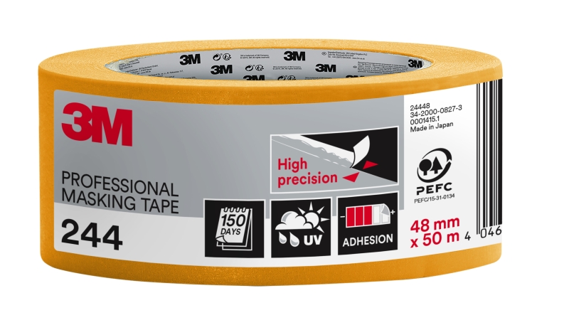 3m cinta de enmascarar profesional multisuperficie 48mm x 50m 100% pefc color naranja