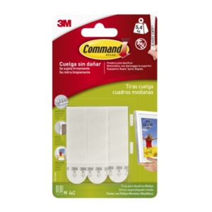 command tiras adhesivas para colgar cuadros color blanco