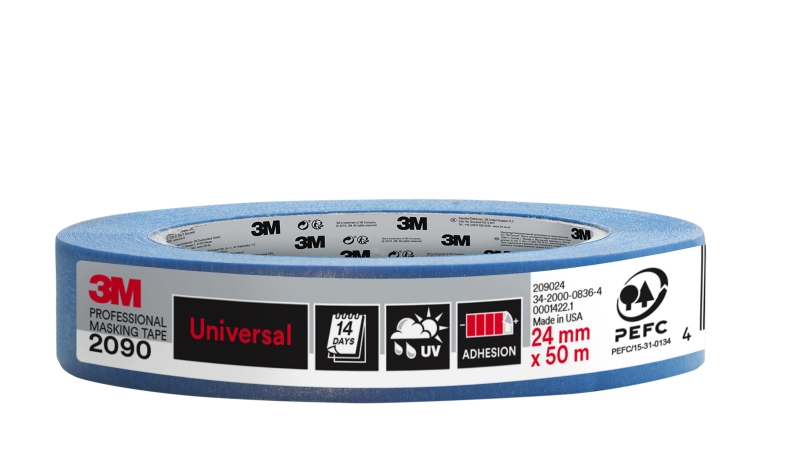 3m cinta de enmascarar profesional multisuperficie 24mm x 50m 100% pefc color azul