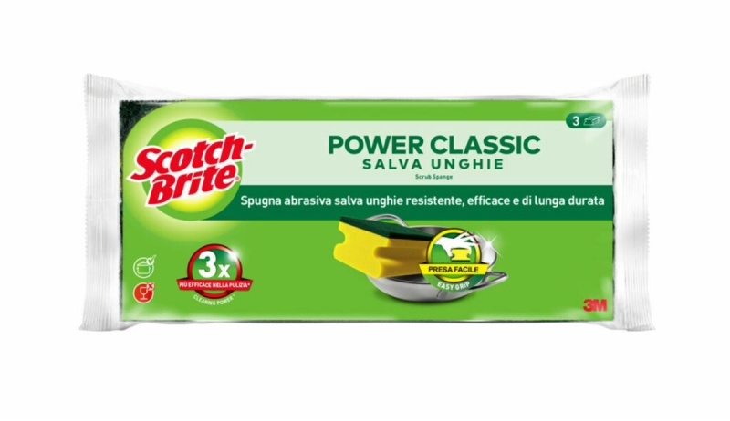 scotch brite classic pack de 3 estropajos de cocina proteccion para los dedos color amarillo