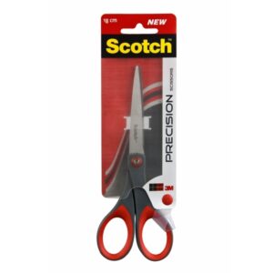 scotch tijeras de precision 18cm color negro/rojo