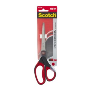 scotch tijeras de precision 20cm acero inoxidable corte preciso mango ergonomico color negro/rojo