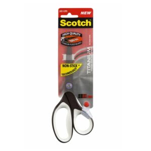 scotch tijeras de titanio 20cm antiadherentes mango ergonomico tacto suave color blanco/negro