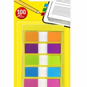 post it index tira con 12 packs de 5 dispensadores con 20 marcadores reposicionables colores surtidos