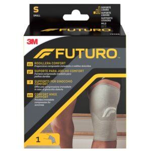 futuro comfort rodillera talla s (30.5 36.8cm) transpirable elastico color gris