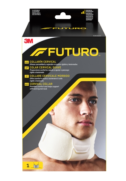 futuro collarin cervical ajustable (6.35 12.7cm) transpirable ergonomico color blanco