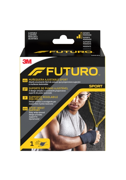 futuro sport soporte para mano ajustable (11.4 24.1cm) color negro