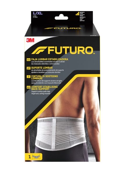 futuro faja lumbar estabilizadora talla l/xl (99.1 127cm) transpirable color gris