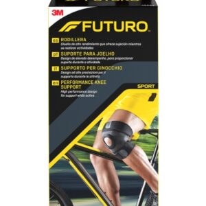futuro rodillera s (33 38.1cm) uso de alto rendimiento forma anatomica transpirable color gris oscuro