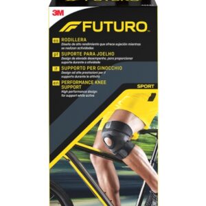 futuro rodillera l (43.2 48.3cm) uso de alto rendimiento forma anatomica transpirable color gris oscuro