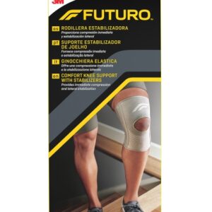futuro rodillera talla m (36.8 43.2cm) estabilizadora transpirable elastico color gris