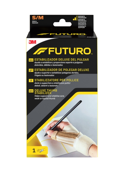 futuro deluxe estabilizador del pulgar talla s/m (12.7 19.1cm) transpirable color beige