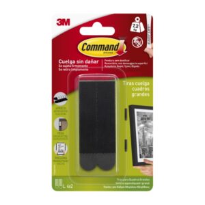 command tiras adhesivas para colgar cuadros color negro
