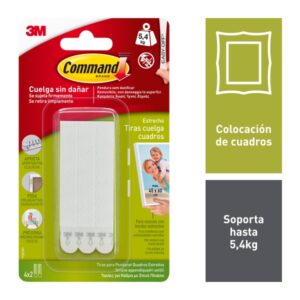 command tiras adhesivas para colgar cuadros color blanco