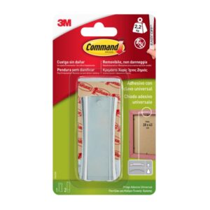 command universal soporte adhesivo con clavo para colgar 2 tiras adhesivas universal soporta hasta 2.2kg color plata