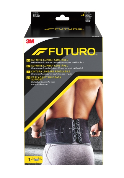 futuro faja lumbar ajustable (73.7 129.5cm) transpirable elastico color negro