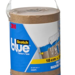 scotchblue premium papel con cinta de enmascarar 180mm x 25m color marron