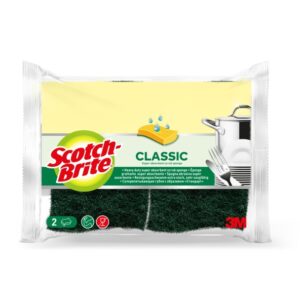 scotch brite classic pack de 2 estropajos de cocina celulosa color verde oscuro