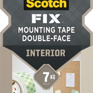 scotch fix cinta de montaje para interior de doble cara 19 mm x 1.5m color blanco