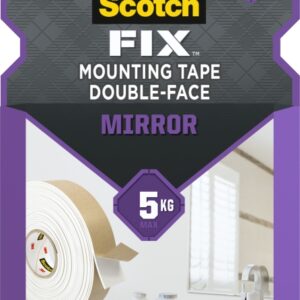scotch fix cinta de montaje de doble cara para espejos 19mm x 5m color blanco