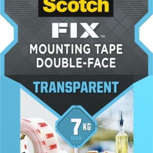 scotch fix cinta de montaje de doble cara transparente 19mm x 1.5m color transparente
