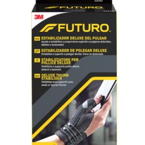 futuro deluxe estabilizador del dedo pulgar talla s/m (12.7 16.5cm) transpirable color negro