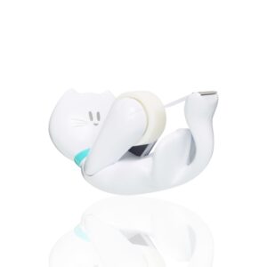 scotch magic dispensador de cinta adhesiva forma de gato incluye 1 rollo de 19mm x 8.89m color blanco