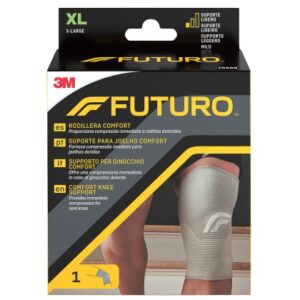 futuro comfort rodillera talla xl (49.5 55.9cm) transpirable elastico color gris