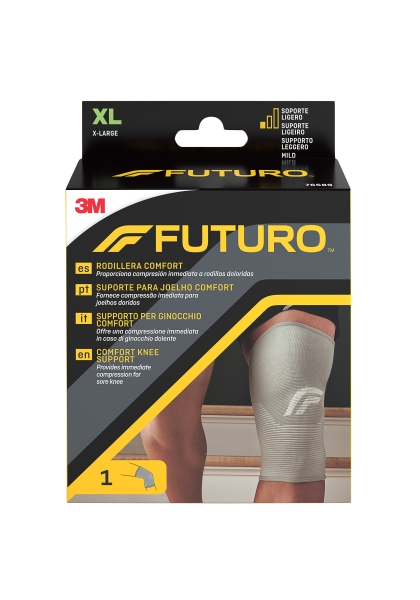 futuro comfort rodillera talla xl (49.5 55.9cm) transpirable elastico color gris
