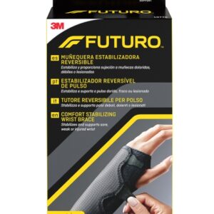 futuro soporte para mano estabilizador brazo y mano ajustable (14 21.5cm) reversible transpirable color gris oscuro