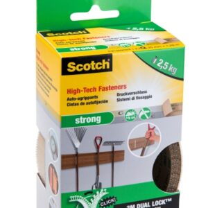 scotch pack de 2 tiras de sujecion fuerte 25mm x 1.2m color transparente
