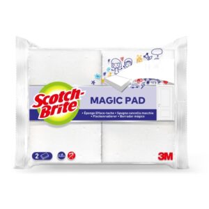 scotch brite magic pad pack de 2 esponjas magica de limpieza color blanco