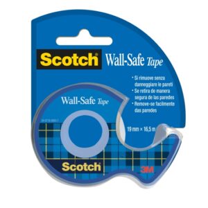 scotch cinta adhesiva para paredes 19mm x 16.5m incluye dispensador color transparente