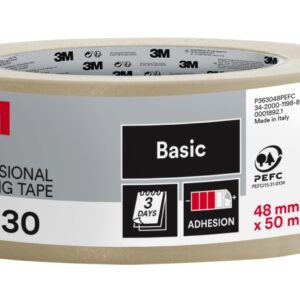 3m cinta de enmascarar profesional 70% pefc 48mm x 50m color blanco