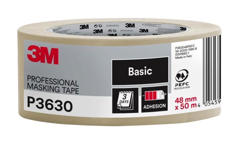 3m cinta de enmascarar profesional 70% pefc 48mm x 50m color blanco