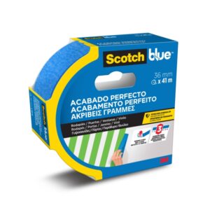 scotchblue cinta de enmascarar para superficies delicadas 36mm x 41m 100% pefc color azul