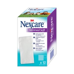 nexcare sterimed pack de 12 compresas de gasa no tejida 36x40cm esteril transpirables hipoalergenicas color blanco
