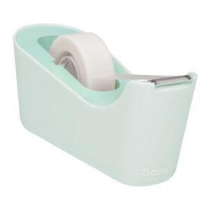 scotch dispensador de cinta adhesiva para cintas de hasta 19mm x 33m incluye cinta adhesiva color menta