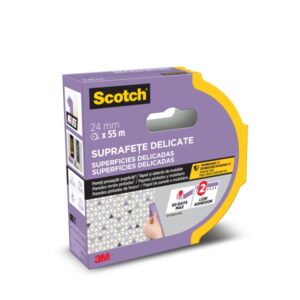 scotch cinta de enmascarar para superficies delicadas 24mm x 55m 100% pefc color morado