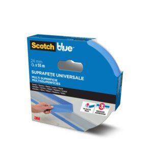 scotchblue cinta de enmascarar 24mm x 55m 100% pefc multisuperficie color azul