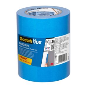 scotchblue original pack de 3 cintas de enmascarar 48mm x 55m 100% pefc multisuperficie color azul