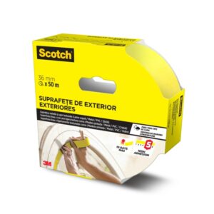 scotch cinta de enmascarar 36mm x 50m uso en exterior color amarillo