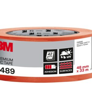 3m cinta adhesiva de pvc 48mm x 33m alta visibilidad color naranja
