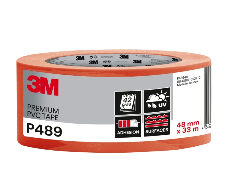 3m cinta adhesiva de pvc 48mm x 33m alta visibilidad color naranja