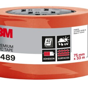 3m cinta adhesiva de pvc 75mm x 33m alta visibilidad color naranja
