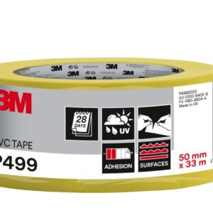 3m cinta adhesiva de pvc 50mm x 33m alta visibilidad color amarillo