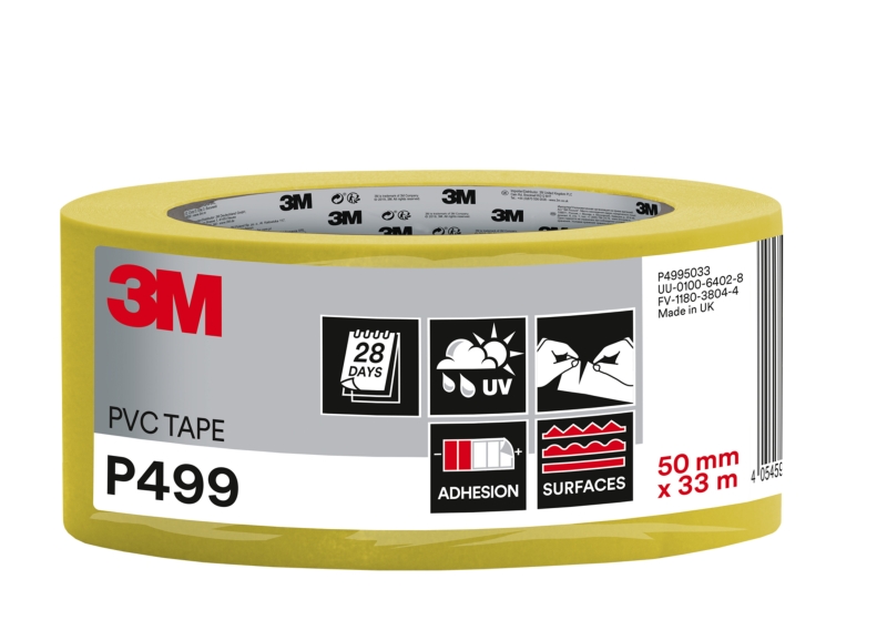 3m cinta adhesiva de pvc 50mm x 33m alta visibilidad color amarillo